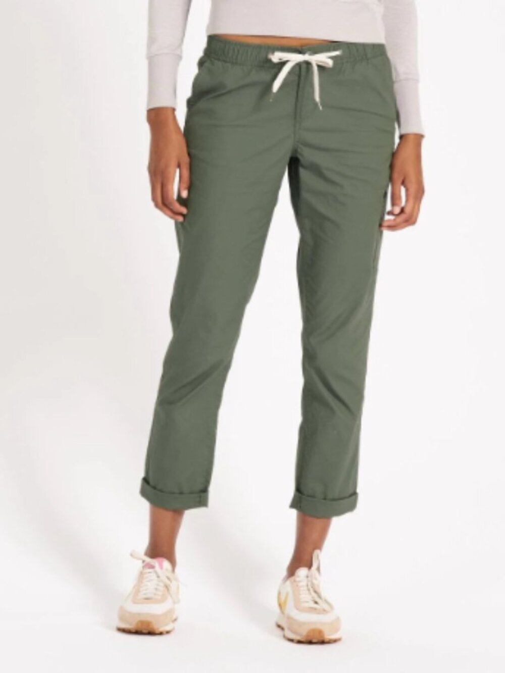 Vuori Olive Ripstop Drawstring Joggers, Size XS